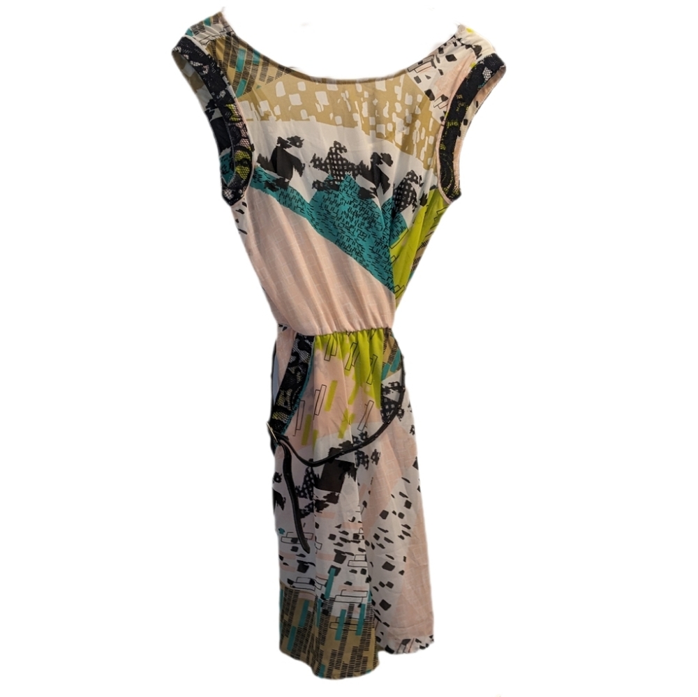 💥 Margo & Sebastian Multicolor Abstract Print Sleeveless Dress S